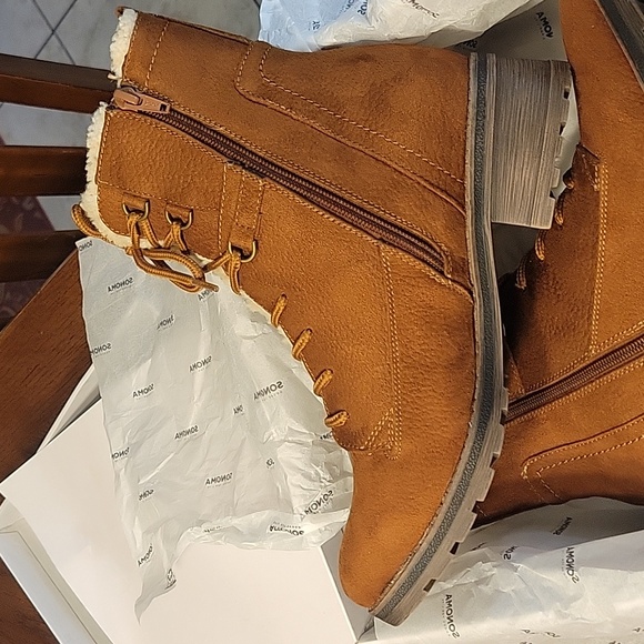 Sonoma Goods For Life Platypus Women's Sherpa-Lined Ankle Boots Sz 10 ~ New - Picture 4 of 8